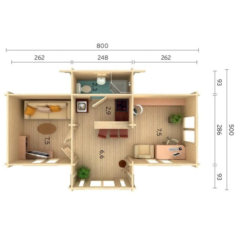 cozy courtyard cabin kit 4